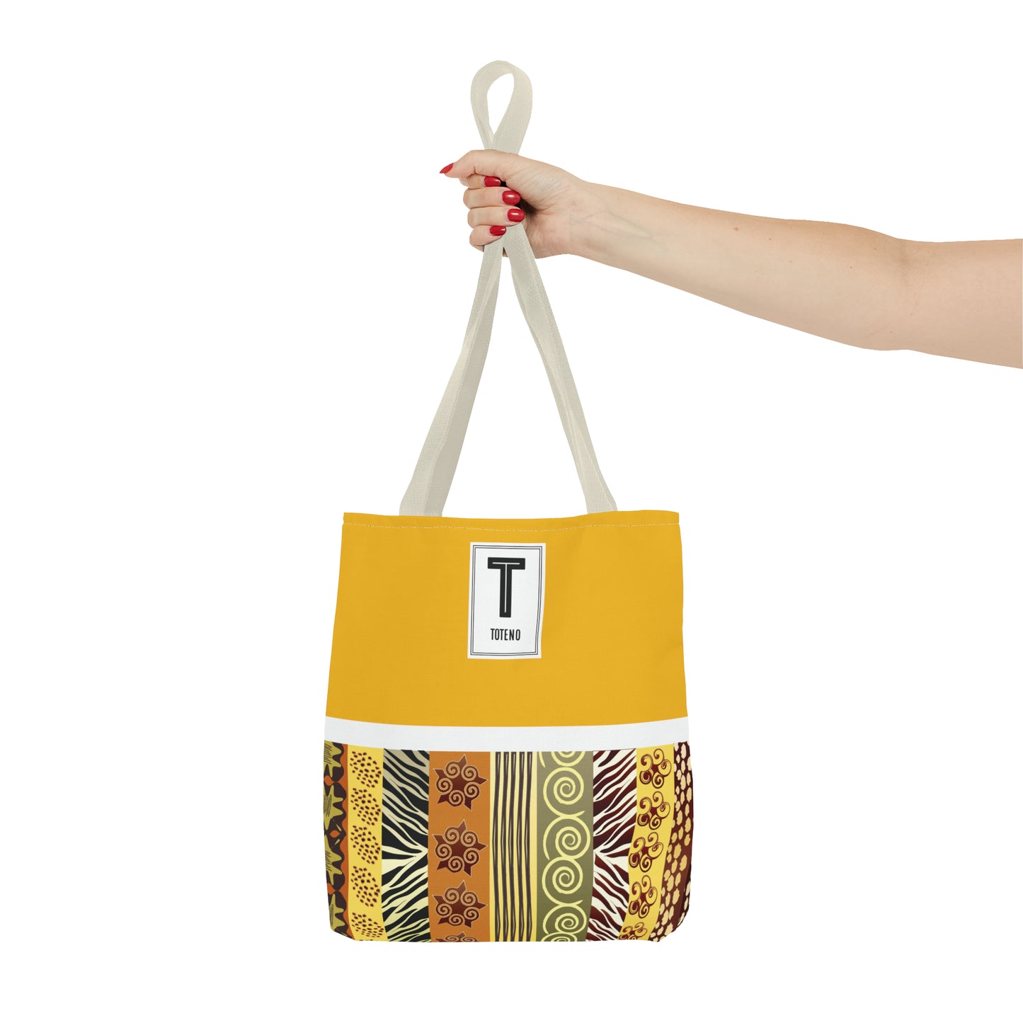 Yellow Patterned Tote Bag