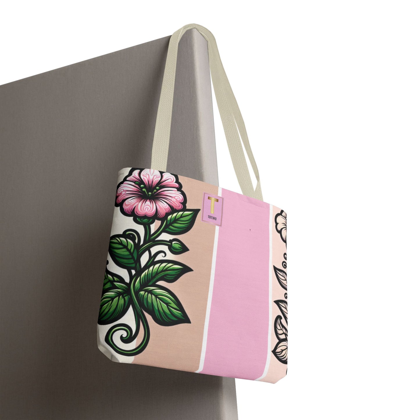 Pink Floral Tote Bag - Printed Floral Design