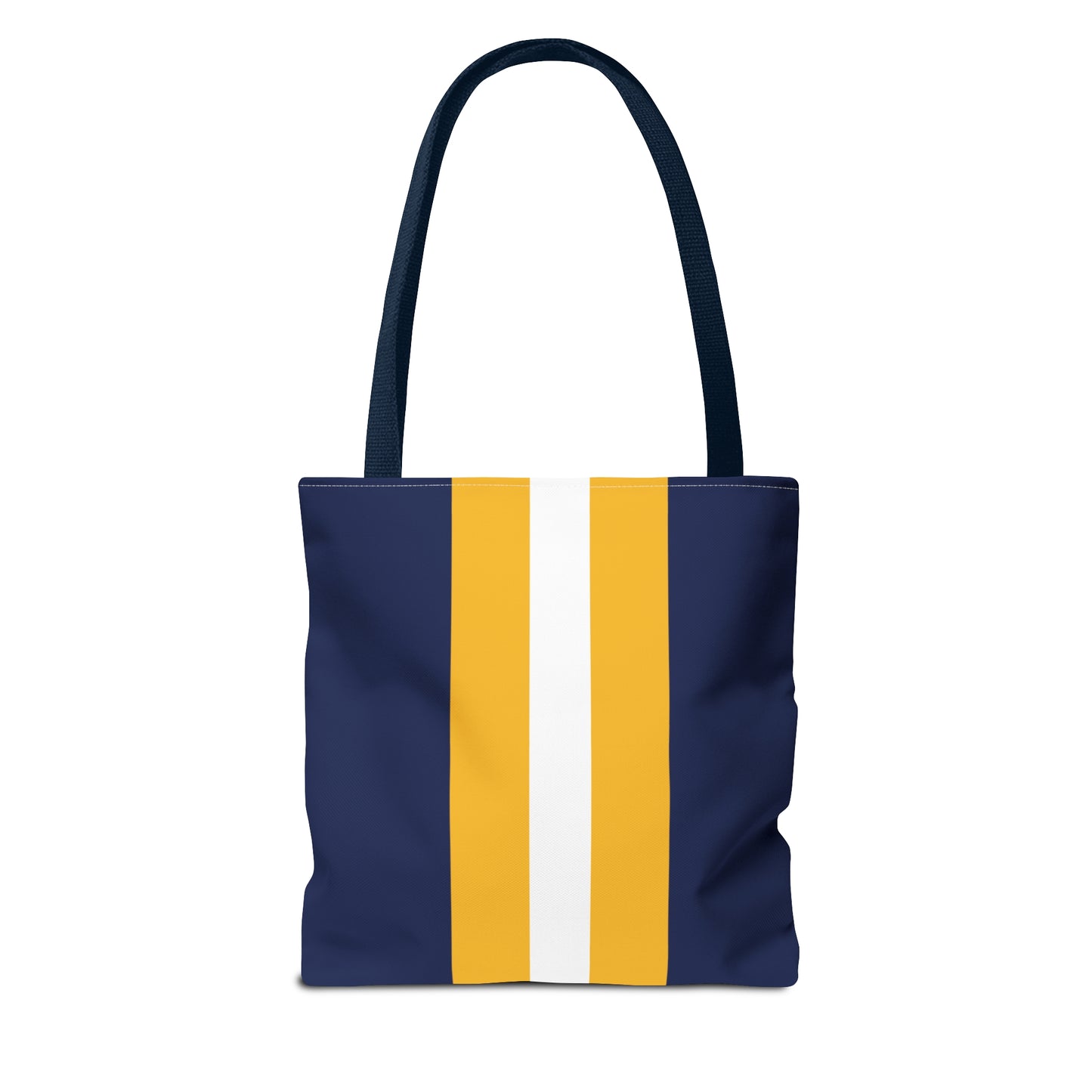 Navy Yellow Striped Tote Bag