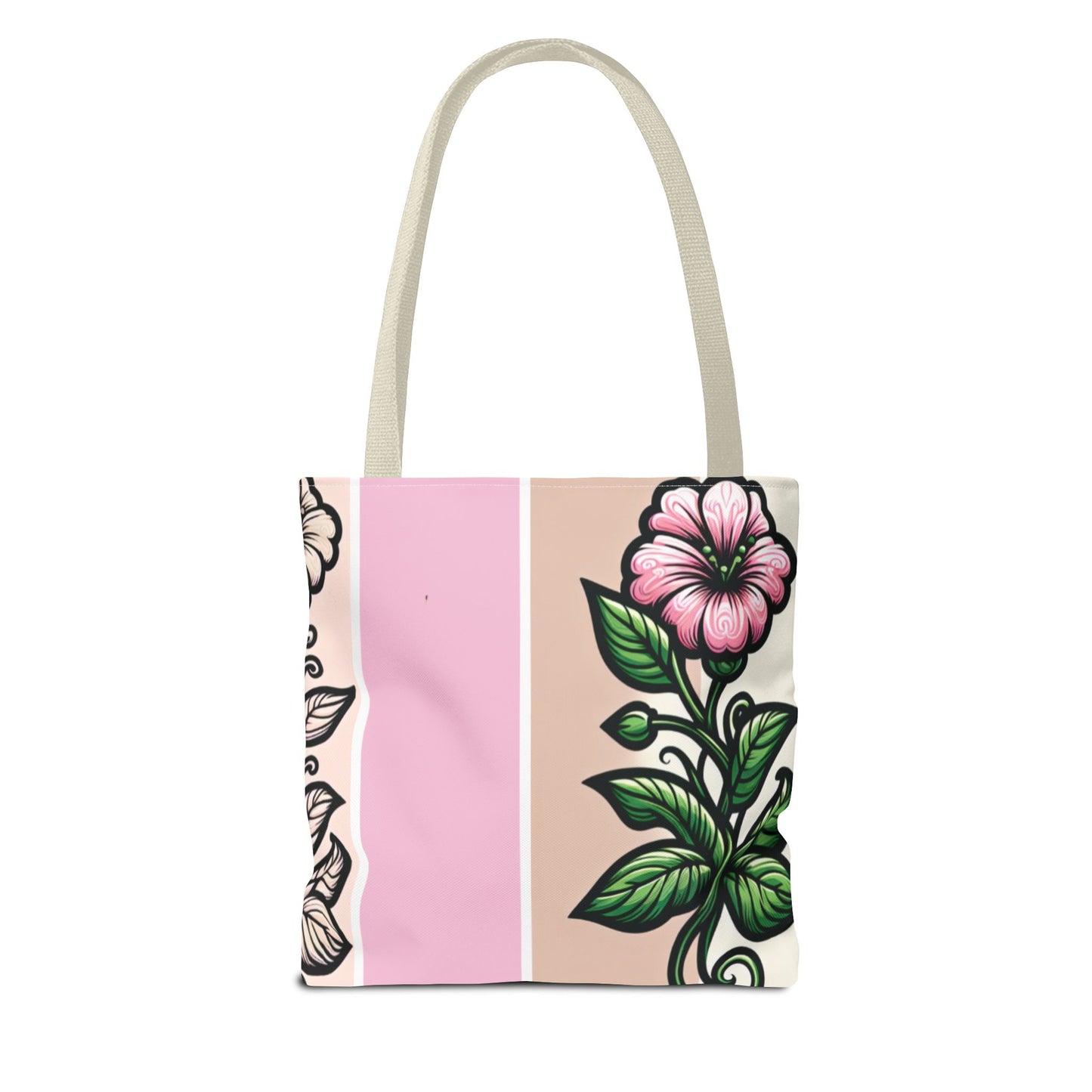 Pink Floral Tote Bag - Printed Floral Design