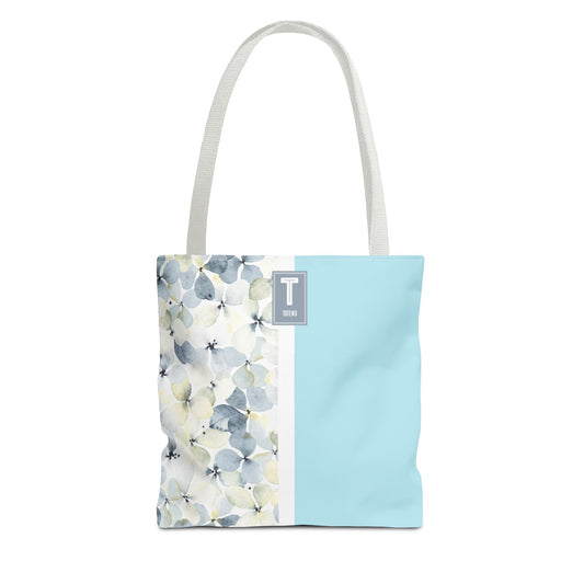 Blue Spring Floral Tote Bag - Stylish Floral Tote for Spring Season