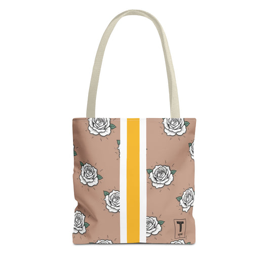 White Petal Spring Tote Bag — Floral All-Over Print