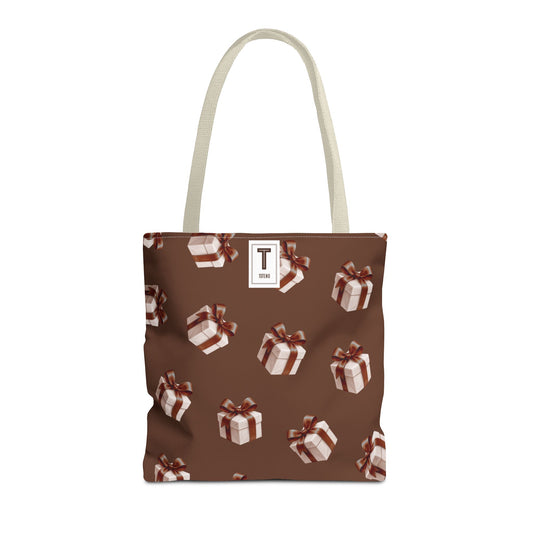 Holiday Gift Box Pattern Tote Bag
