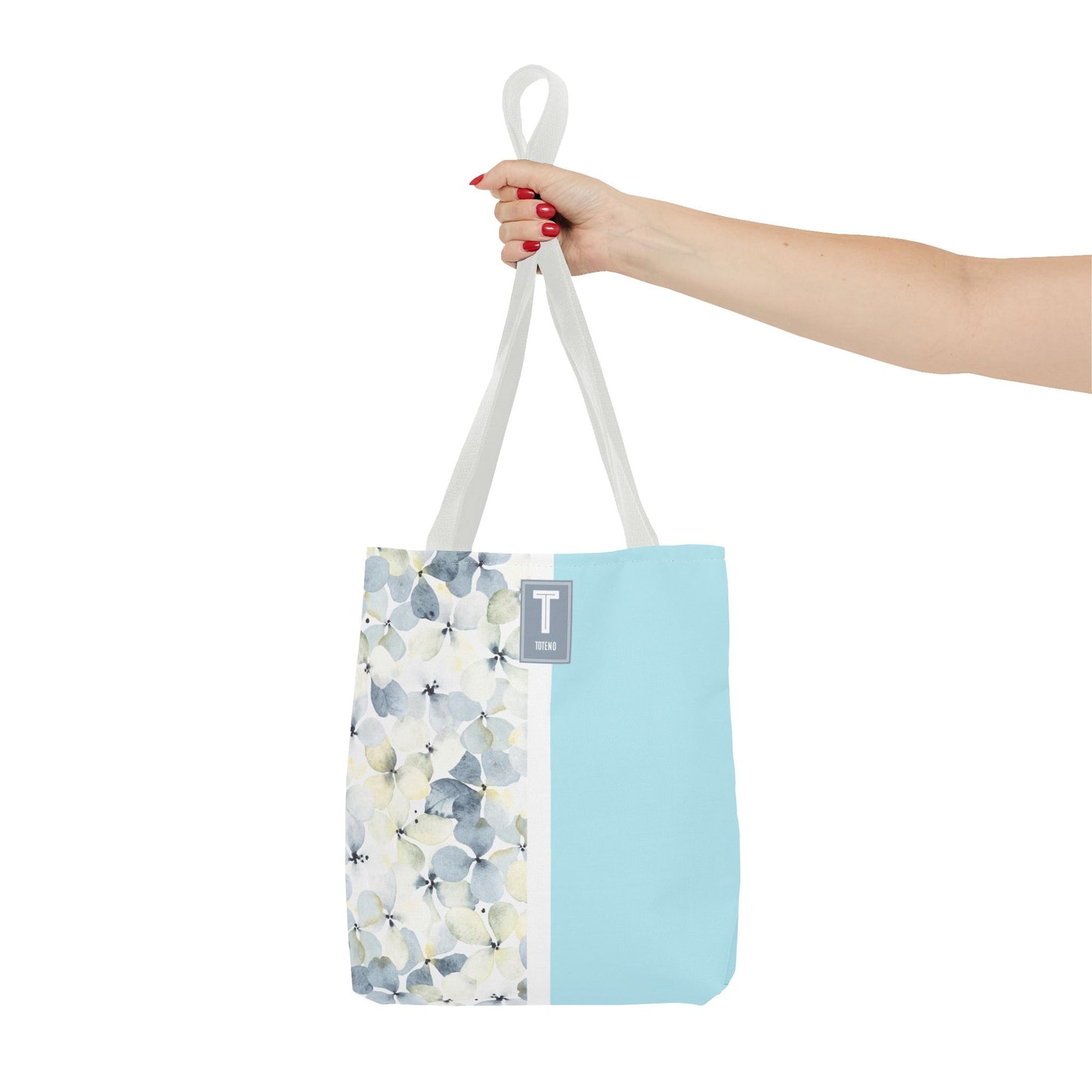 Blue Spring Floral Tote Bag - Stylish Floral Tote for Spring Season